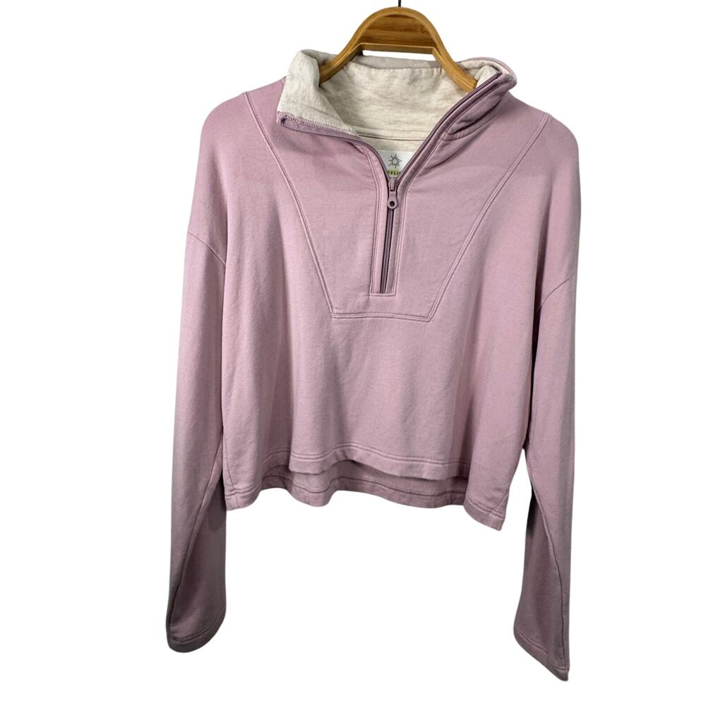 Offline by aerie Soft Cropped Half Zip Sweatshirt Medium